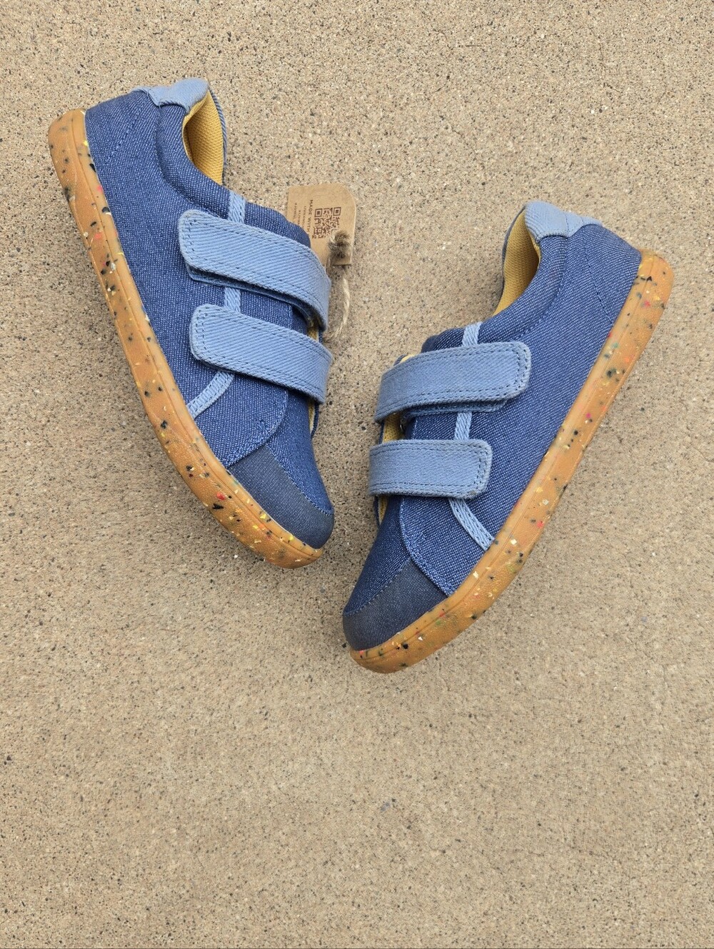 Livie & Luca Kids Blue Canvas Velcro Sneakers sz 11